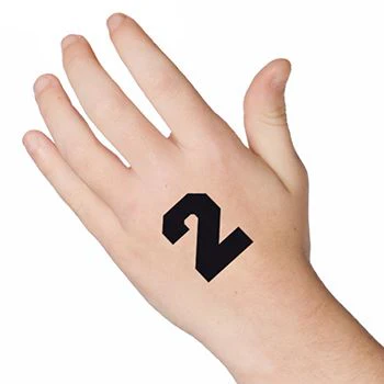 Number 2 (Two) Tattoo - Image 2