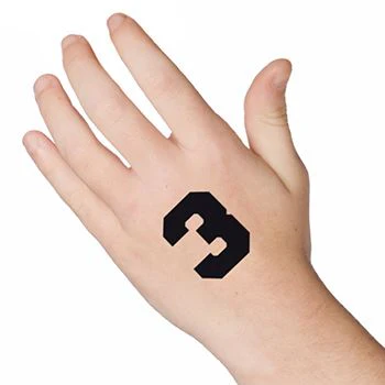 Number 3 (Three) Tattoo - Image 2