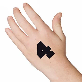 Number 4 (Four) Tattoo - Image 2