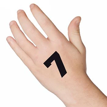 Number 7 (Seven) Tattoo - Image 2