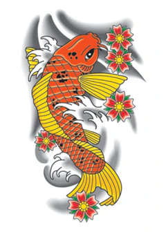 Orange Koi Tattoo