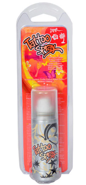 Orange Mango Tango Temporary Tattoo Spray 50 ml + 3 Stencils