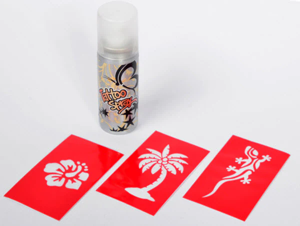 Orange Mango Tango Temporary Tattoo Spray 50 ml + 3 Stencils - Image 4