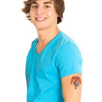 Orange Tribal Dragon Tattoo - Image 2