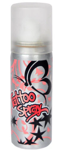 Passionate Kiss Red Temporary Tattoo Spray 50 ml + 3 Stencils - Image 2