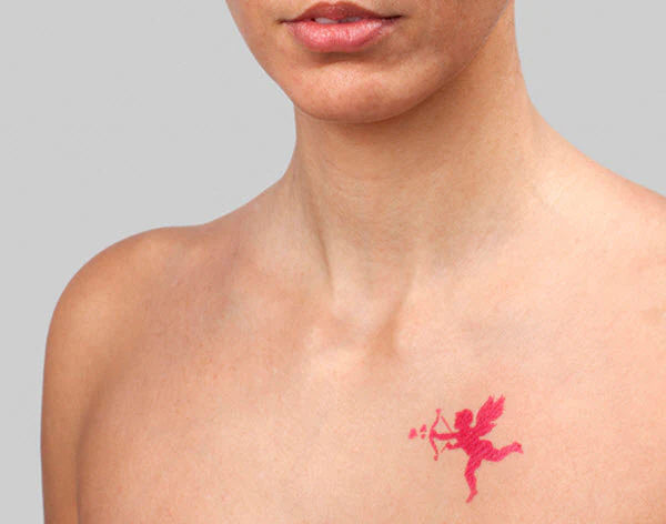 Passionate Kiss Red Temporary Tattoo Spray 50 ml + 3 Stencils - Image 5