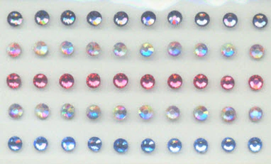 Pastel Colors Body Gem Stones (50 Body Crystals)