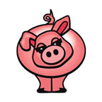Pig Curly Tail Tattoo