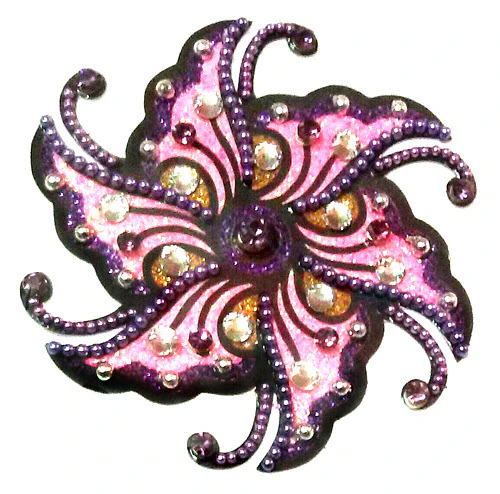 Pink Crystal Flower Body Jewel Sticker