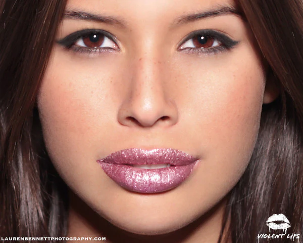 Pink Glitteratti Violent Lips (3 Lip Tattoo Sets) - Image 2