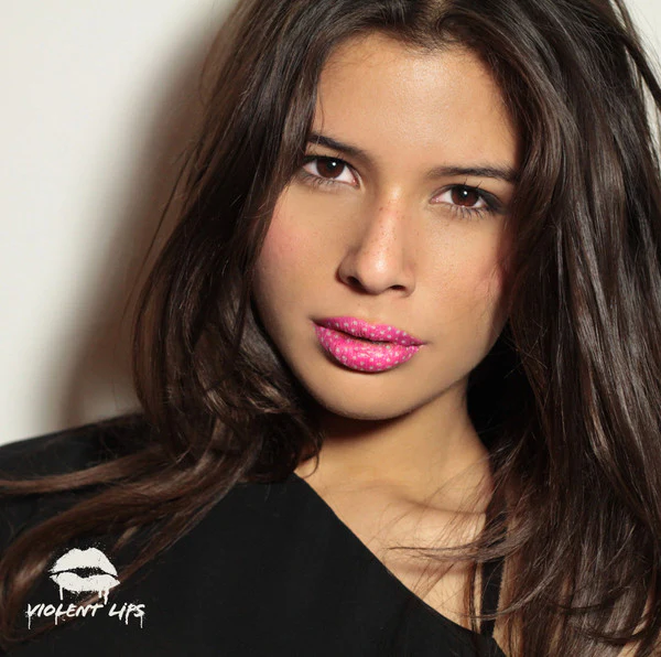 Pink Polka Violent Lips (3 Lip Tattoo Sets) - Image 2