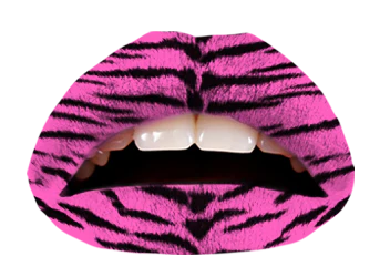 Pink Tiger Violent Lips (3 Lip Tattoo Sets) - Image 3