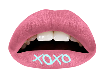 Pink "XOXO" Violent Lips (3 Lip Tattoo Sets) - Image 2