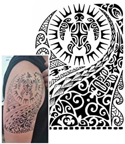 Polynesian Turtle Tattoo Sleeve - Image 2