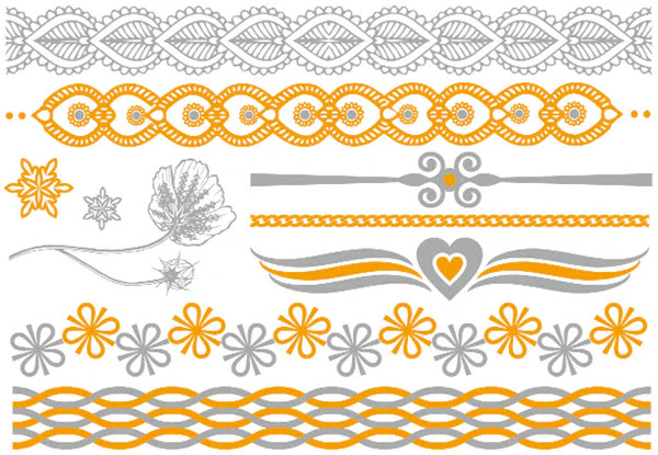 Precious Metals Hair Tattoos