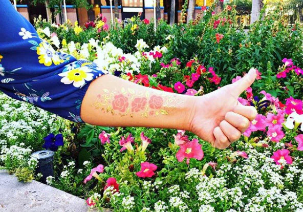 PrismFoil Golden Rose Tattoos (4 Tattoos) - Image 4