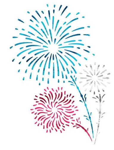 PrismFoil Large Shooting Fireworks Tattoos
