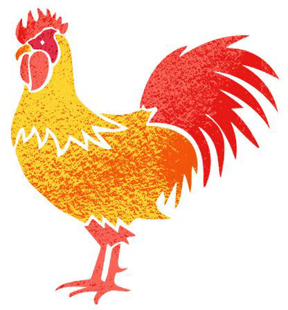Prismfoil Rooster Tattoo