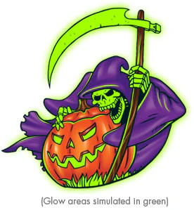 Pumpkin & Reaper - Glow Tattoo