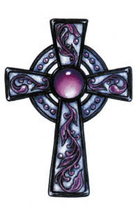 Purple Cross Tattoo