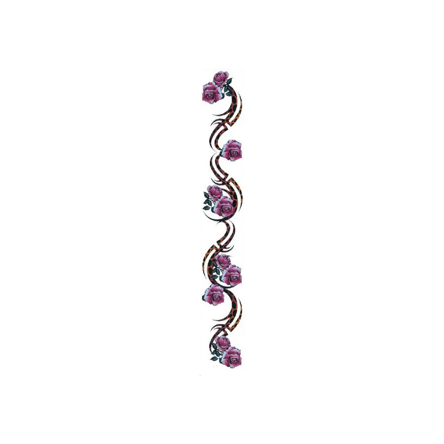 Purple Panter Roses Long Body Tattoo