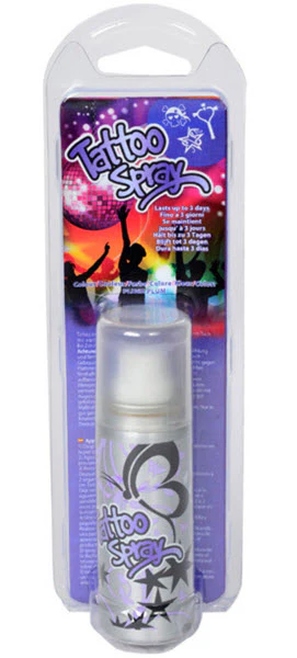 Purple Plush Plum Temporary Tattoo Spray 50 ml + 3 Stencils