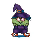 Purple Witch Tattoo