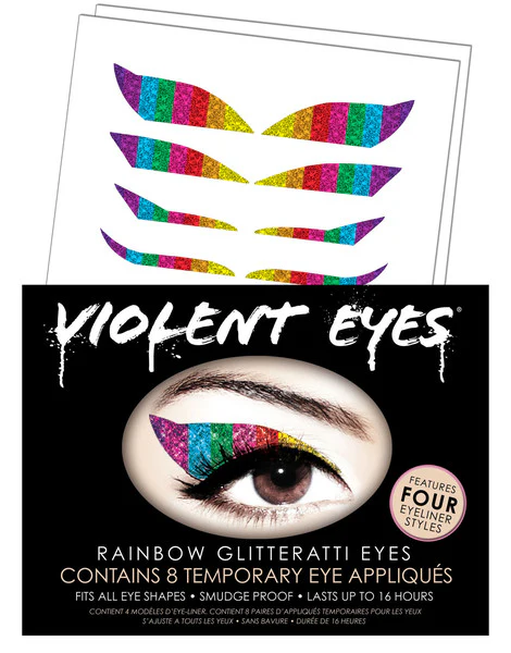 Rainbow Glitteratti Violent Eyes (8 Eye Tattoos) - Image 3