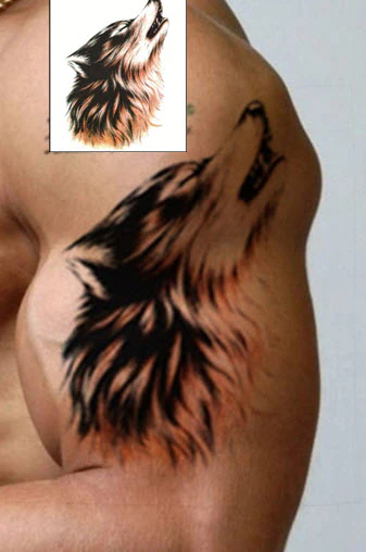 Realistic Howling Wolf Tattoo - Image 3