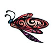 Red & Black Dragonfly Tattoo