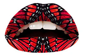 Red Butterfly Violent Lips