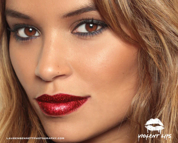 Red Glitteratti Violent Lips (3 Lip Tattoo Sets) - Image 2