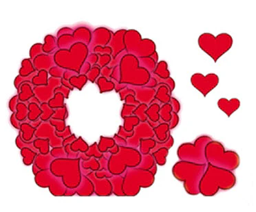 Red Hearts Pastie Tattoo
