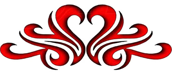 Red Hot Heart Band Tattoo