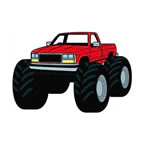 Red Monster Truck Tattoo