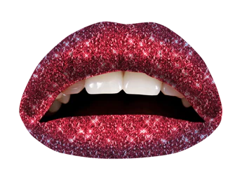 Red Velvet Glitteratti Violent Lips (3 Lip Tattoo Sets) - Image 2
