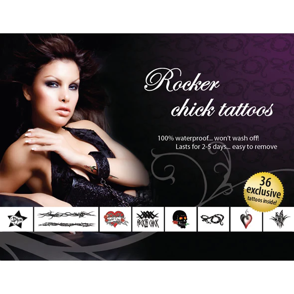 Rocker Chick (36 tattoos)