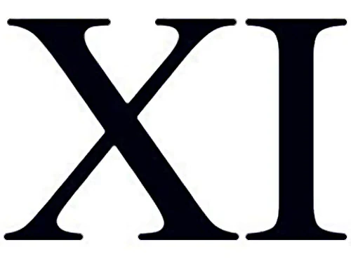 Roman Numeral 11 (Eleven) Tattoo (3 tattoos) - Image 2