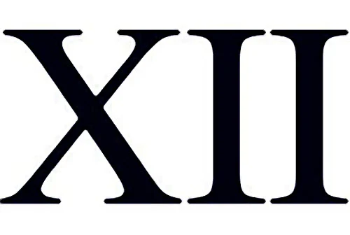 Roman Numeral 12 (Twelve) Tattoo (3 tattoos) - Image 2