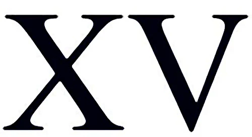 Roman Numeral 15 (Fifteen) Tattoo (3 tattoos) - Image 2