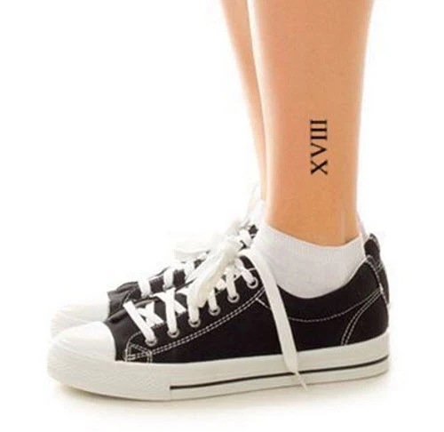 Roman Numeral 18 (Eighteen) Tattoo (3 tattoos) - Image 3