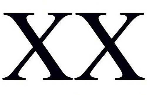 Roman Numeral 20 (Twenty) Tattoo (3 tattoos) - Image 2