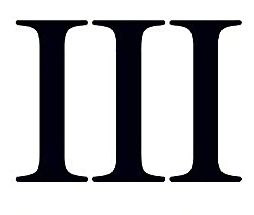 Roman Numeral 3 (Three) Tattoo (3 tattoos) - Image 2