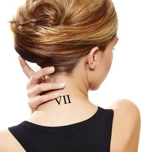 Roman Numeral 7 (Seven) Tattoo (3 tattoos) - Image 3