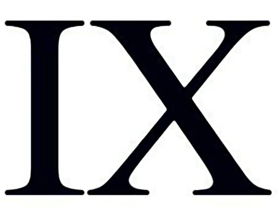 Roman Numeral 9 (Nine) Tattoo (3 tattoos) - Image 2