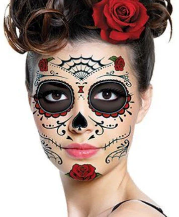 Roses Face Mask Tattoo - Image 2