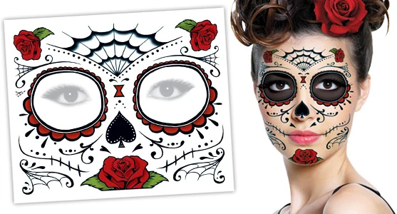 Roses Face Mask Tattoo - Image 3