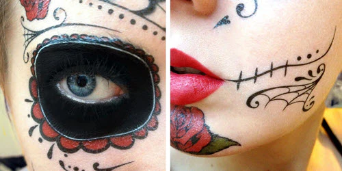 Roses Face Mask Tattoo - Image 4