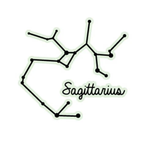 Sagittarius Constellation Glow Temporary Tattoo - Image 2
