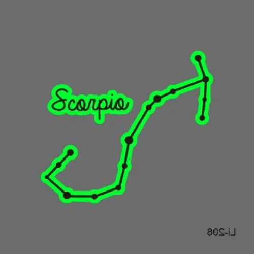Scorpio Constellation Glow Temporary Tattoo